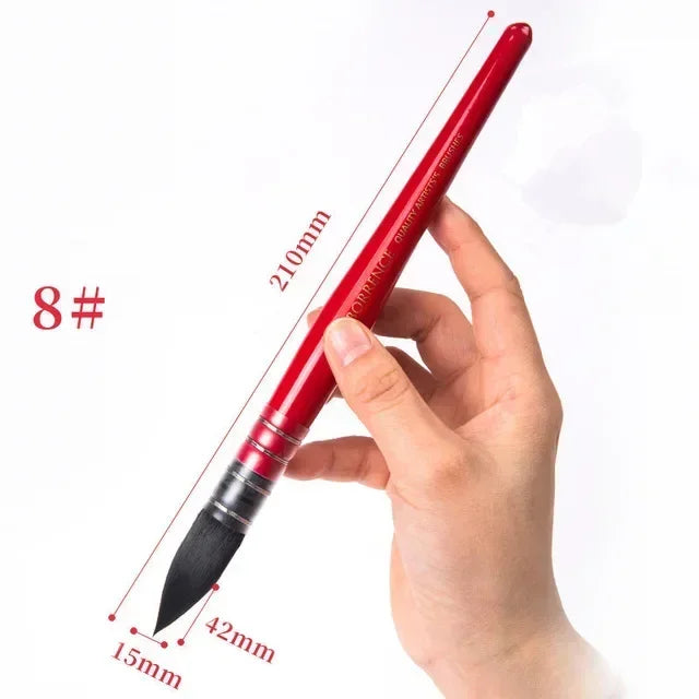 Squirrel Hair Watercolor Brush Artist Painting Red Pointed Children's Qme 8