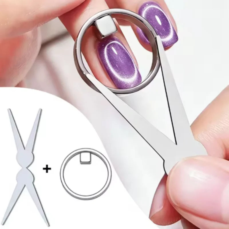 Round Hole Cat Eye Magnet Strong Magnetic Rings for Creating Hollow Y Olive Nail Cat eye Designs Set Qme