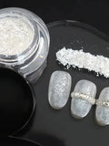 1 Diamond Snow Melting Powder French Nail Wedding Art DIY Artistic Qme white