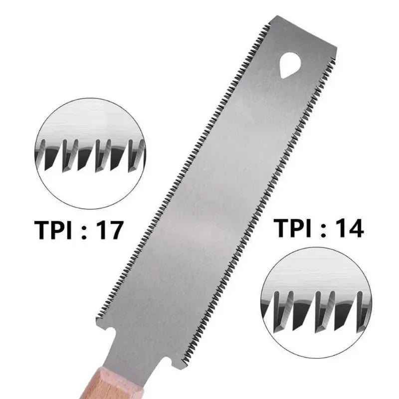 Woodworking Hand Saw DIY Serration Project Triple Speed Saw Double Edge Blade Cutting 6-inch Blade Handsaw Pipe Cutting Tool Qme