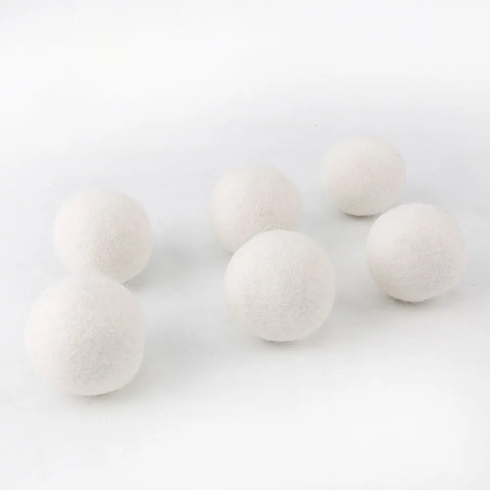 3cm/4cm/5cm Organic Wool Dryer Balls To Reduce Drying Time Wool Dryer Balls Tumble Dryer Balls Bathroom Laundry Accessories Qme
