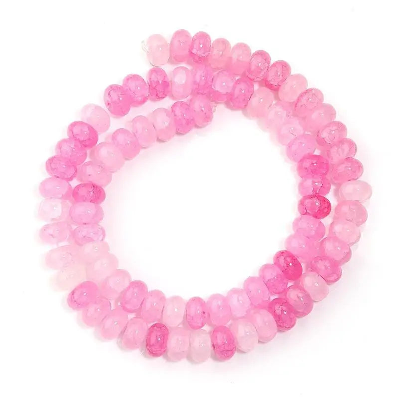 5x8mm Colorful Loose Glass Beads Abacus Flat Round Style for DIY Jewelry Making Home Craft Activities Qme A10