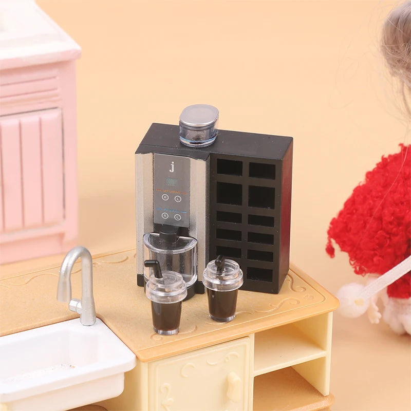 Photography Scene Props Doll House Decoration Mini Coffee Machine Qme