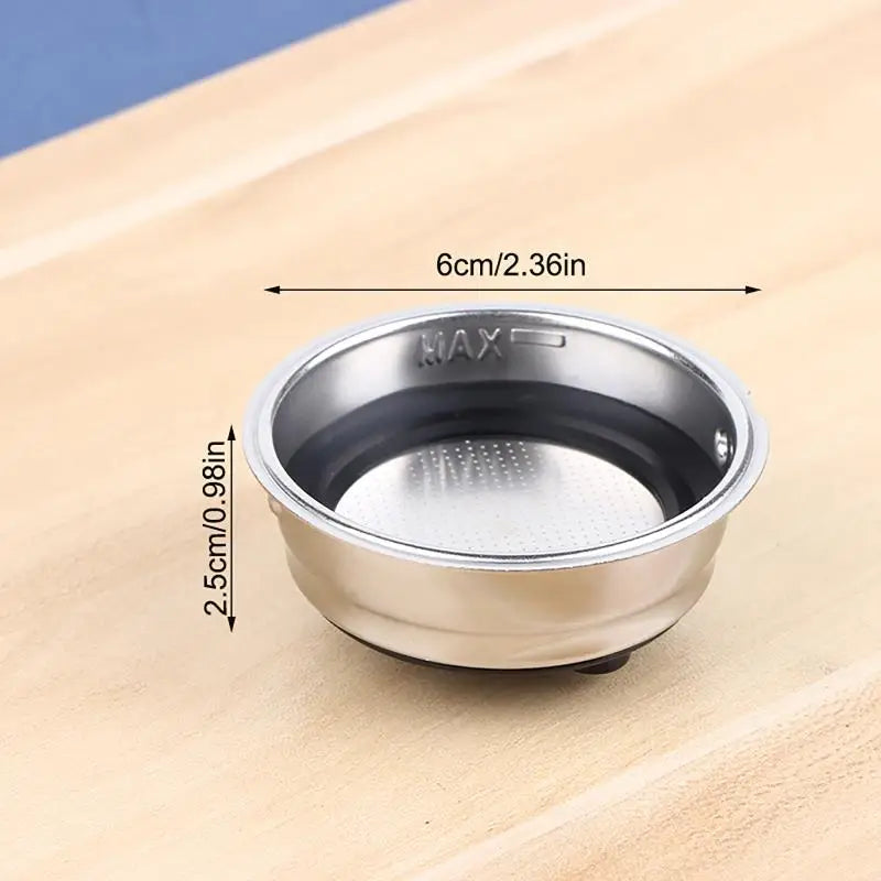 1 2 Cup Coffee Filter Basket 304 Stainless Steel Portafilter Espresso Qme 1cup