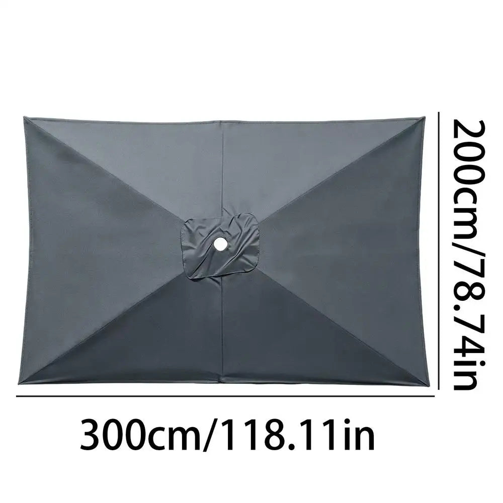 Rectangular Patio Umbrella 200x300cm UV-Resistant Rectangular Cover Patio Umbrella Fabric Replacement For Outdoor Deck Market Qme YELLOW China Mainland