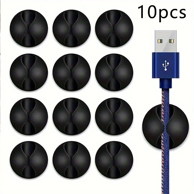 10 Circular Data Cable Storage Organizing Holders Qme