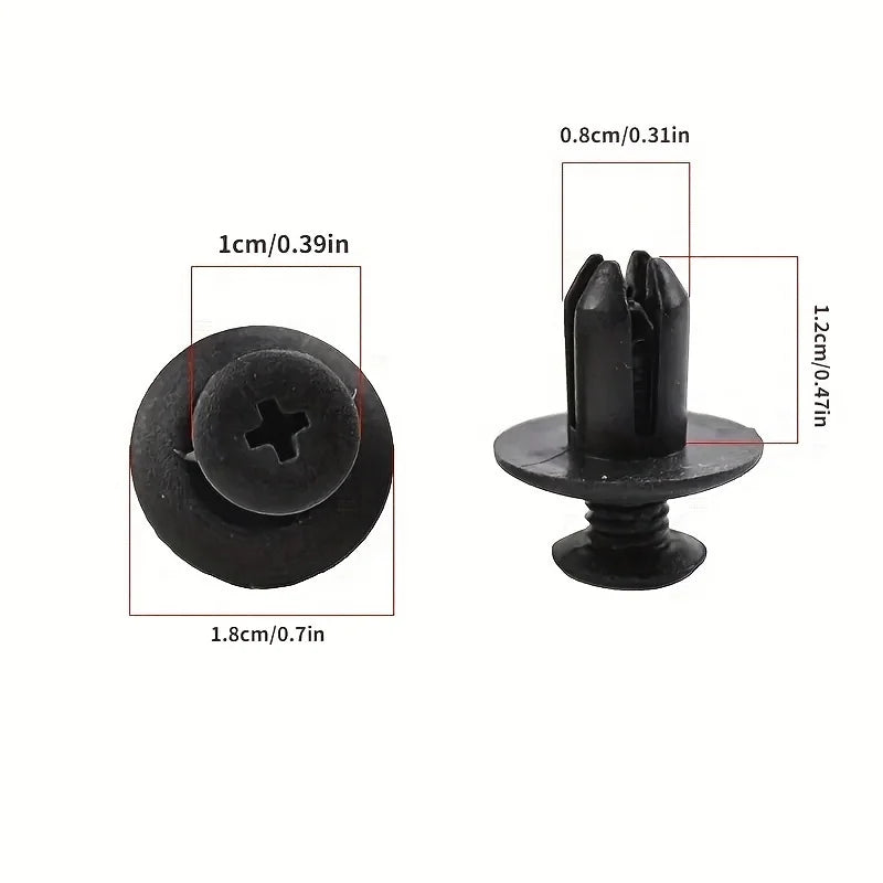 50pcs Universal Type Car Snapback, Interior Plate Trunk Plastic Expanding Screw Nail Fender Leaf Plate Snapback Qme