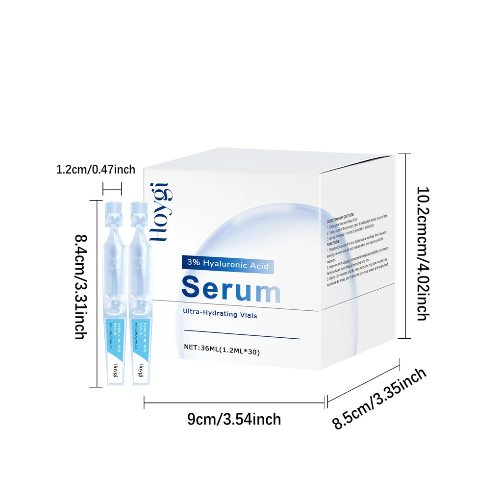 Hyaluronic Acid Serum Deep Moisturizing Facial Skin Essence Rejuvenating Enhances Elasticity Firm Nourishing Brightening Ampule Qme