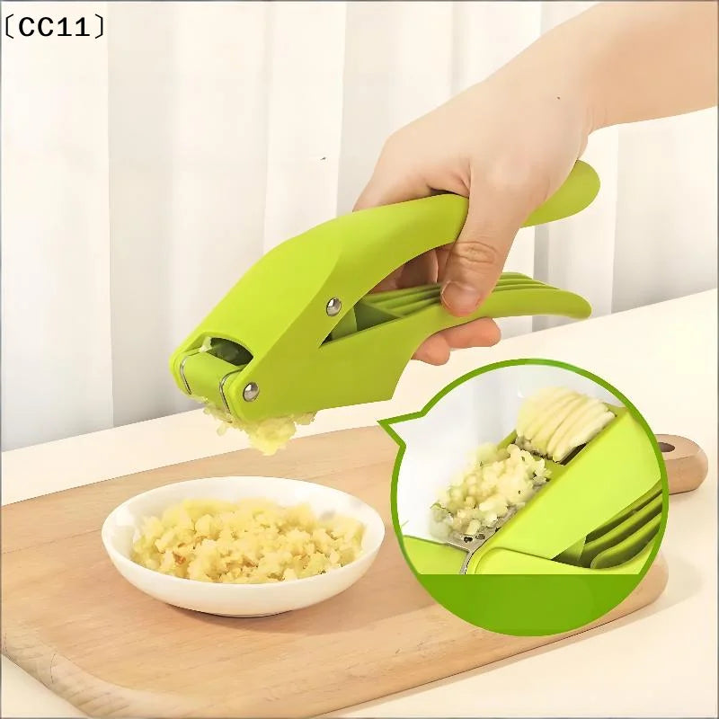 2-in-1 Multifunctional Garlic Press Pressing Mash Sliced Vegetable Qme