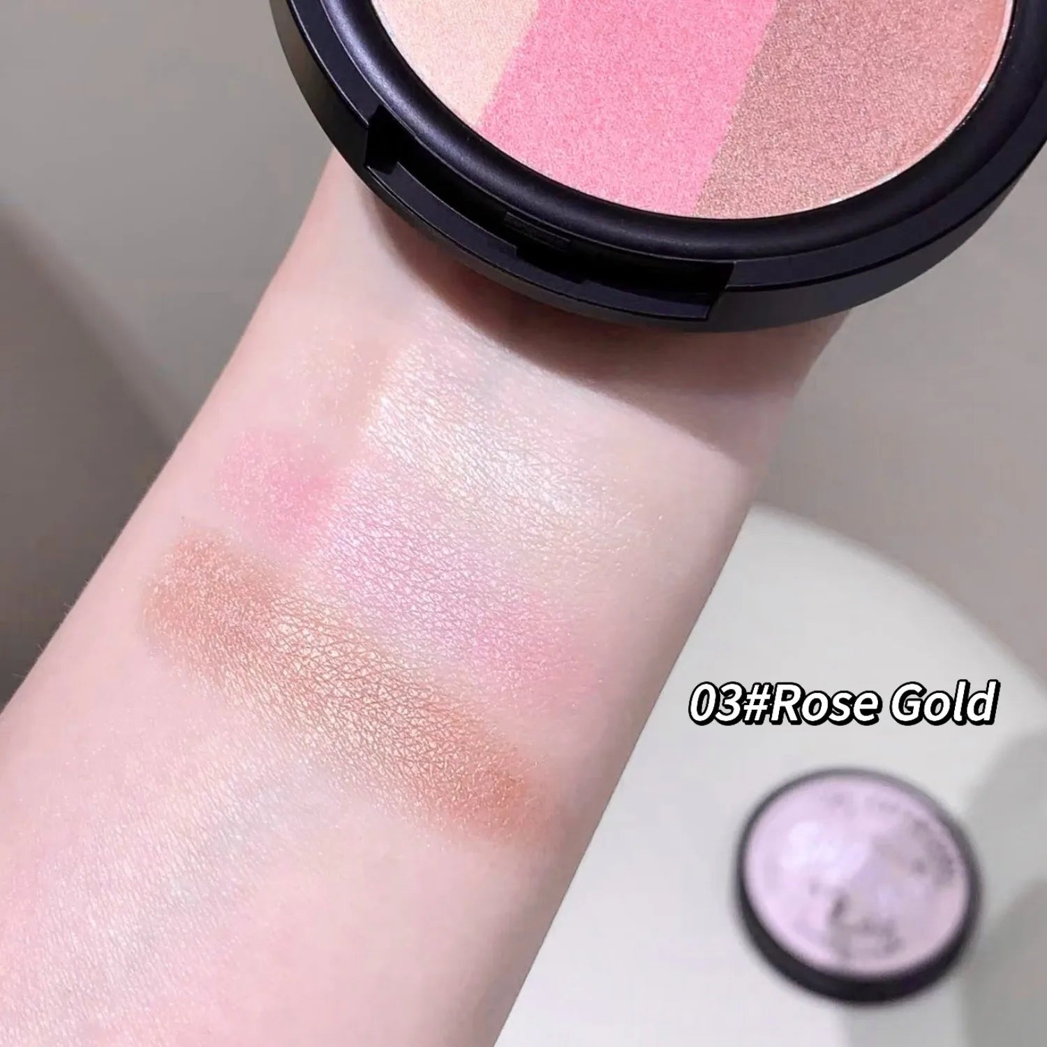 SHAQINUO Three-color Blush Matte Pearlescent Contouring Long-lasting Qme N1003-03