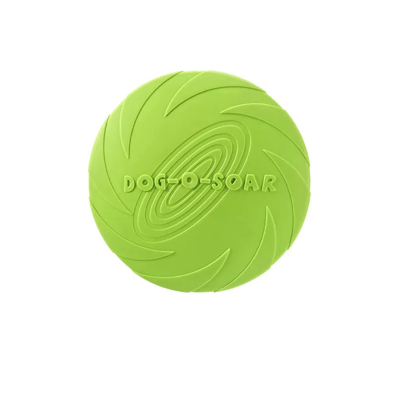 Pack dog frisbee, durable pet interactive toy rubber, suitable for outdoor training of medium-sized and large dogs Qme green