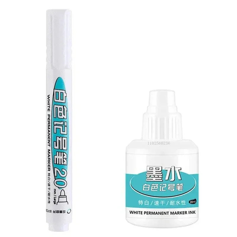1 10 White Permanent Paint Marker Pens 0 7 Tip Waterproof Glass Stone