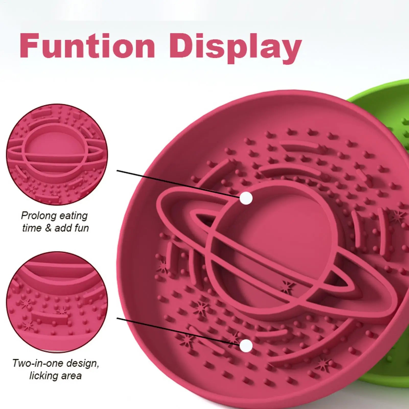 Slow Feeder Dog Bowls Non-slip Anti-choking Silicone Feeding Station Qme