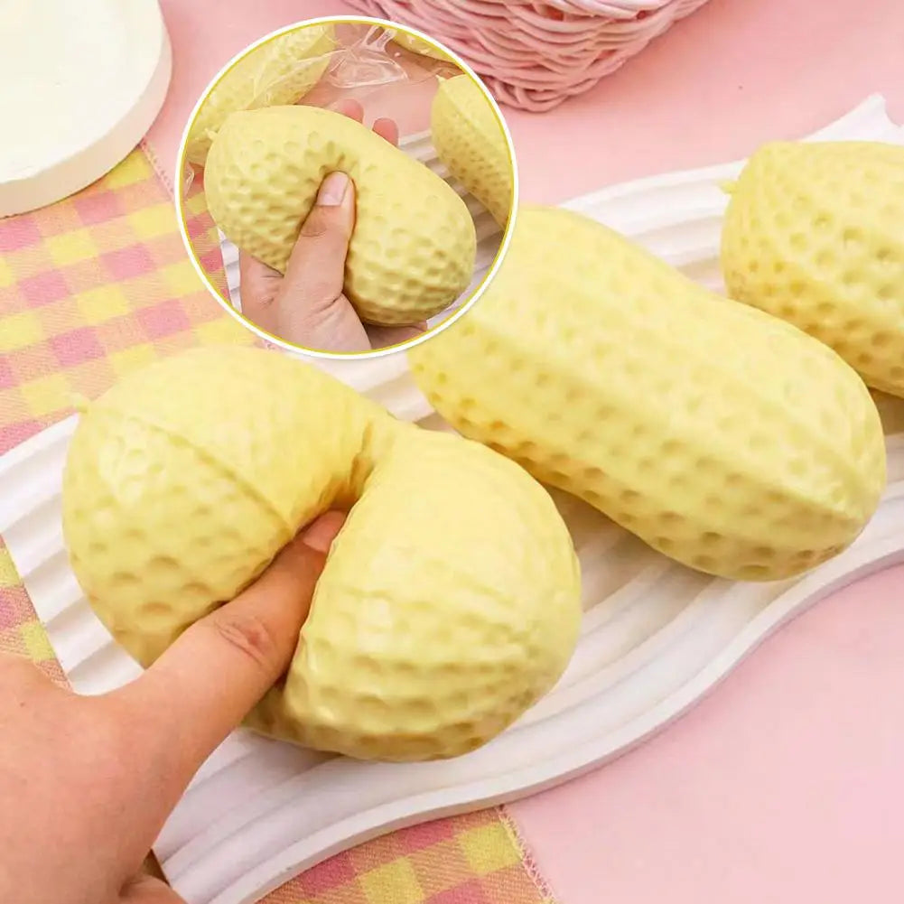 Simulated Peanut Squishy Toy Good Things Happen Stress Relief Soft Qme