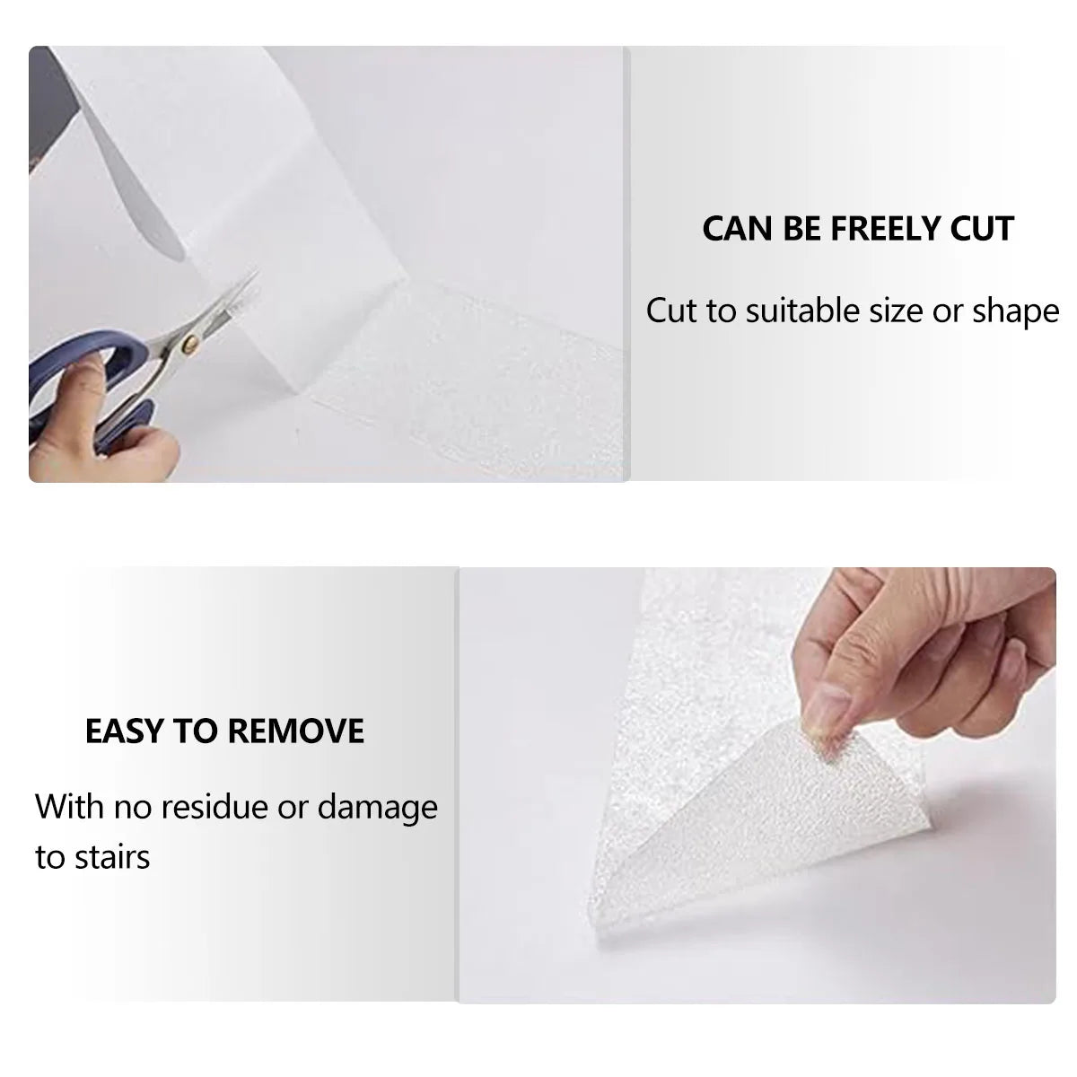Clear Anti Slip Tape Waterproof, Non-Slip Stair Treads Tape Traction, Boat, Stairs, Transparent, Soft, Comfortable for Bare feet Qme
