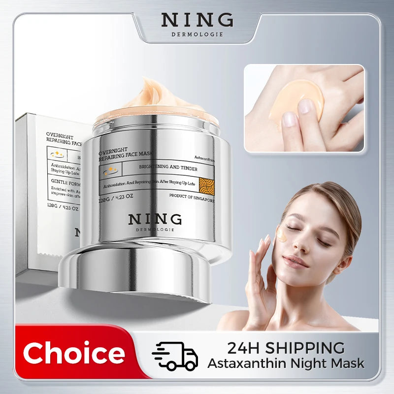 Astaxanthin Night Mask Brightening Firming Anti-aging Moisturizing Qme