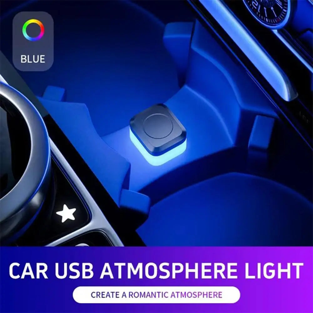 New Universal USB Car Interior Ambient Atmosphere Light LED Signal Lights Auto Reading Lamp Decorations Car Interior Accessories Qme