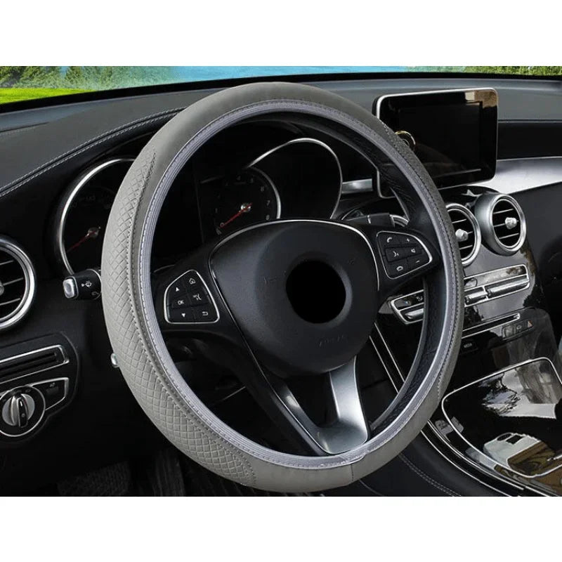 Steering Wheel Cover Braid On The Steering Wheel Cover Cubre Volante Auto Car Wheel Cover Car Accessories Qme