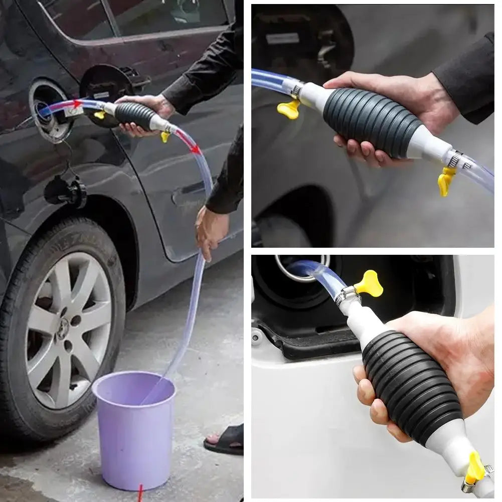 2 Meter Handy Manual Gas Oil Pump Durable For Car Liquid Gasoline Tuning Fuel Transfer Tank Injector Suction Pipe Accessories Qme