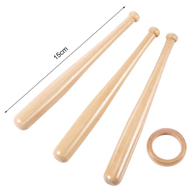 Can Be Used As Logo Baseball Bat Miniature Wooden Round Solid Stick Qme A1