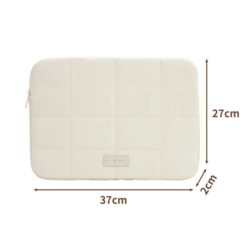 A 13.3/14 inch fluffy laptop case, suitable for MacBook Air iPad Pro and Huawei iPad laptop cases, fashionable laptop soft cases Qme Yunjian15.6InchBeige