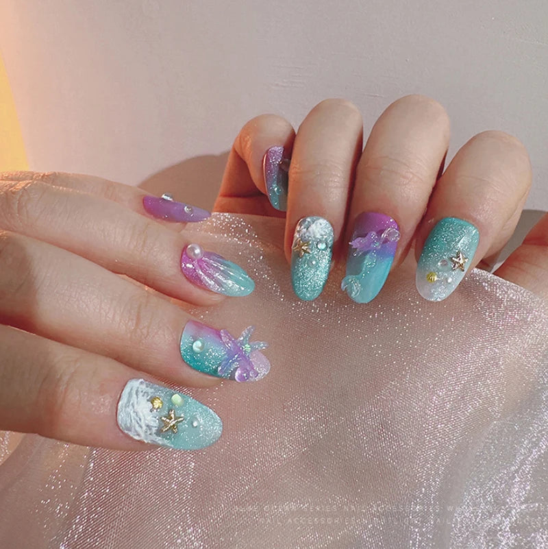 Manicure Tools Accessory Relief Mermaid Silicone Nail Carving Mold Qme