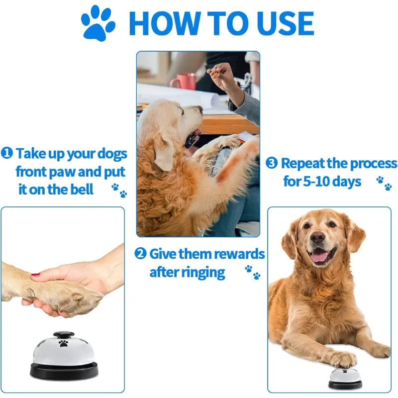 2-piece dog doorbell set, pet outdoor training and communication bell, pet interactive toy, adjustable with doorbell Qme