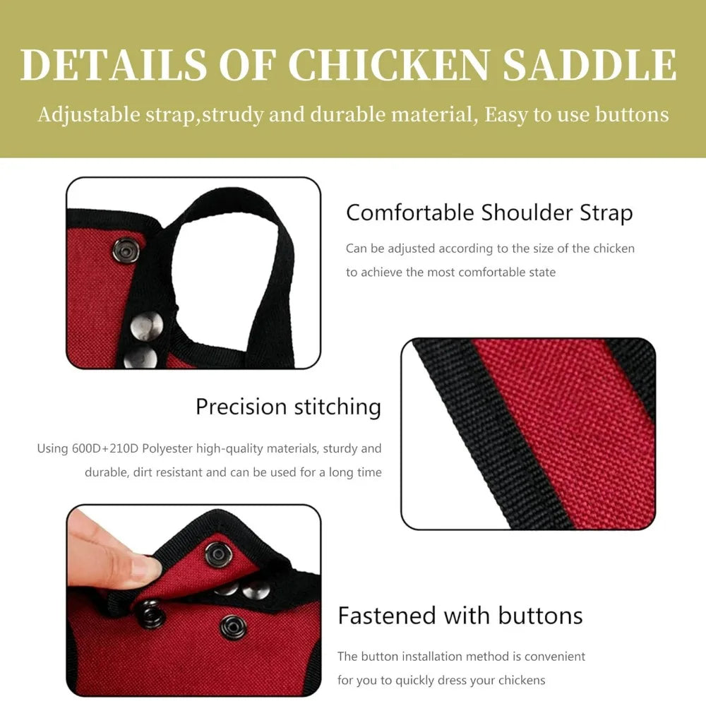 Adjustable Chicken Saddle Feather Waterproof Anti Injury Protection Tool Feather Back Jacket Hen Protective Apron Pet Supplies Qme