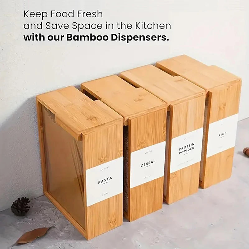 Food Condiment Dispenser Transparent Sliding Lid Kitchen Storage Tank Qme