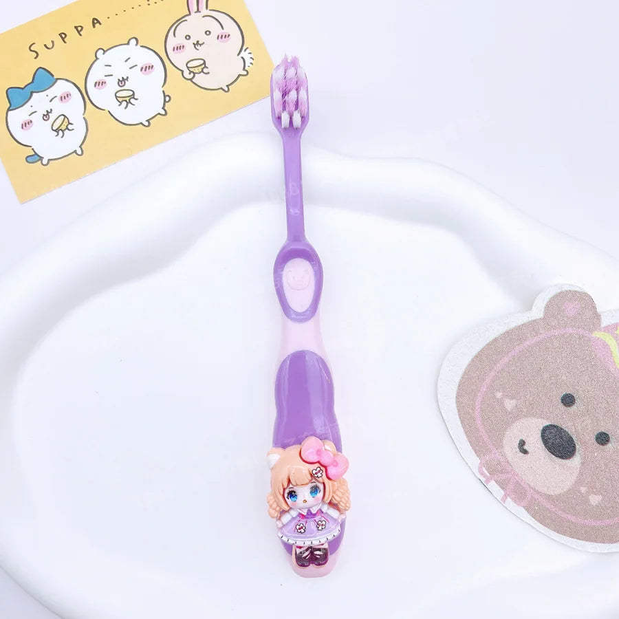 Hello Kitty Kuromi Soft-bristle Toothbrush Gentle Gums Teeth Thorough Qme 5