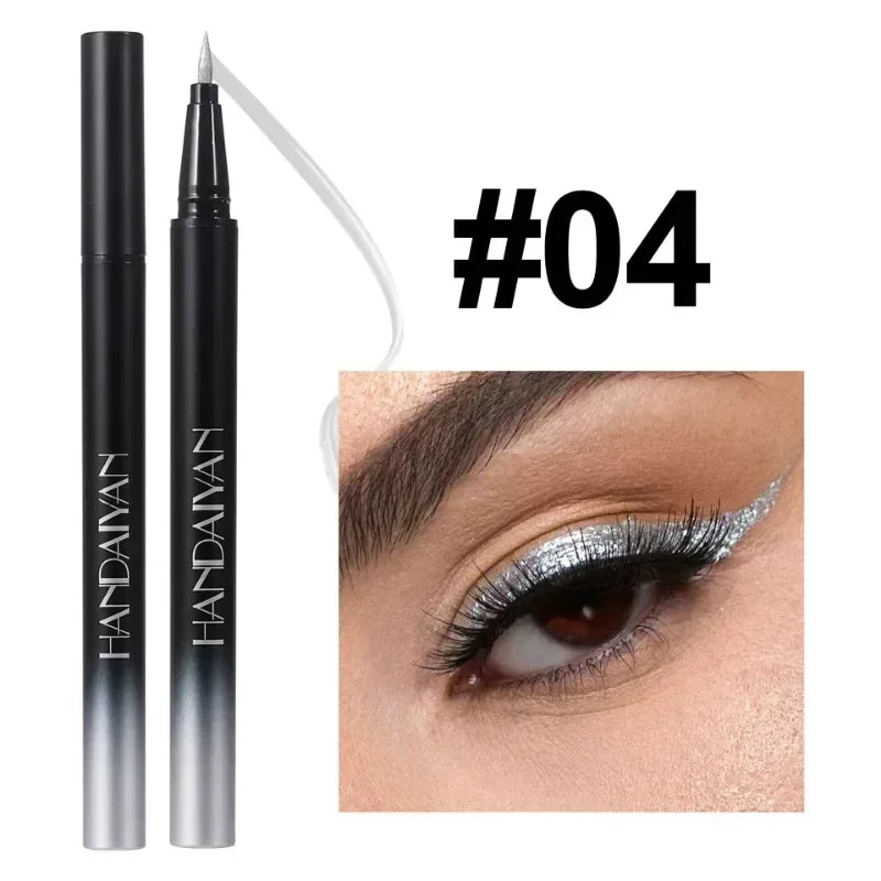 Pearlescent Eyeliner Stick Pen Glitter Eyes Shadow Waterproof Shimmer Eye Liner Pen Shiny High-gloss Cosmetics Beauty Make Up Qme 04