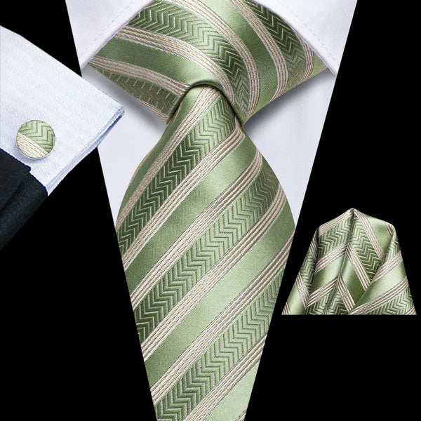 Tie Men 3-Piece Wedding Accessories Cufflinks Pocket Handkerchief Qme DPTH-LDSN3776