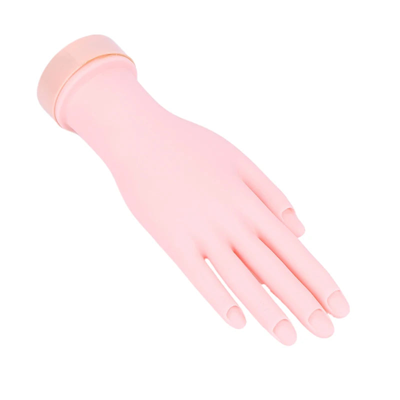 Nail Art Training Practice Hand Silicone Fake Foot Display Manicure Qme