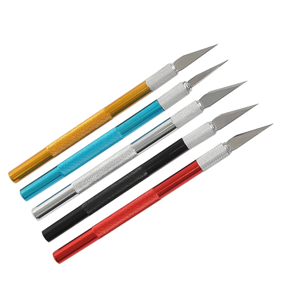 Metal Carving Scalpel Knife Tools Anti-slip Blades Engraving Craft Qme