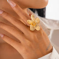 Fashion 5 Styles Creative Boho Metal Butterfly Flowers Ring for Women Fashion Statement 2025 Adjustable Finger Ring Wed Jewelry Qme 5 resizable