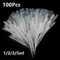 100Pcs/Lot Laboratory Pipette 1ml 2ml 3ml 5ml Plastic Disposable Graduated Container Liquid Dropper Equipment Straw Makeup Tools Qme 1ml