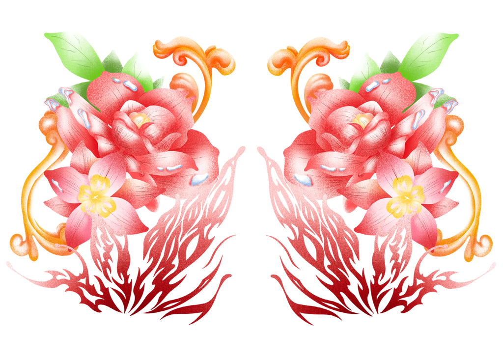 Rose Vine Temporary Tattoo, Herbal Juice Waterproof & Long-Lasting, Elegant Realistic Body Art for Arm, Sleeve & Thigh Qme