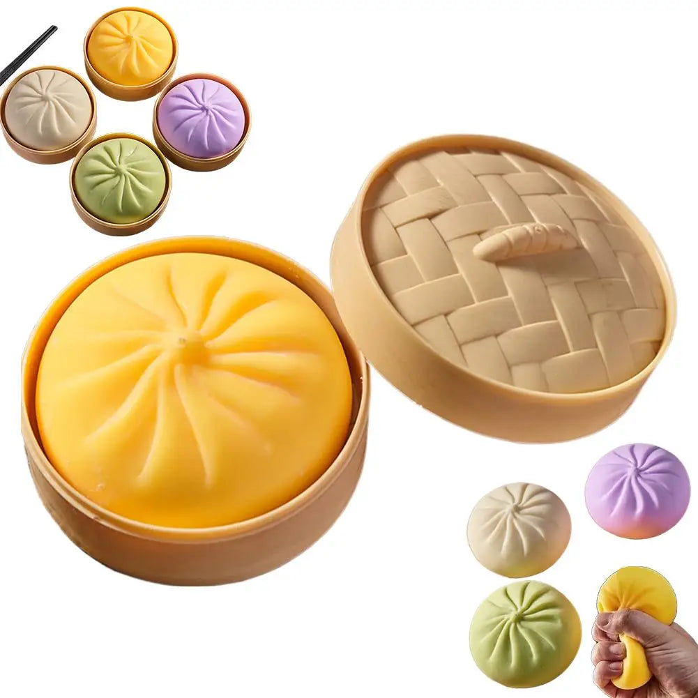 Colorful Dumpling Squishes Stress Balls Squeeze Dough Ball Squishy Qme C