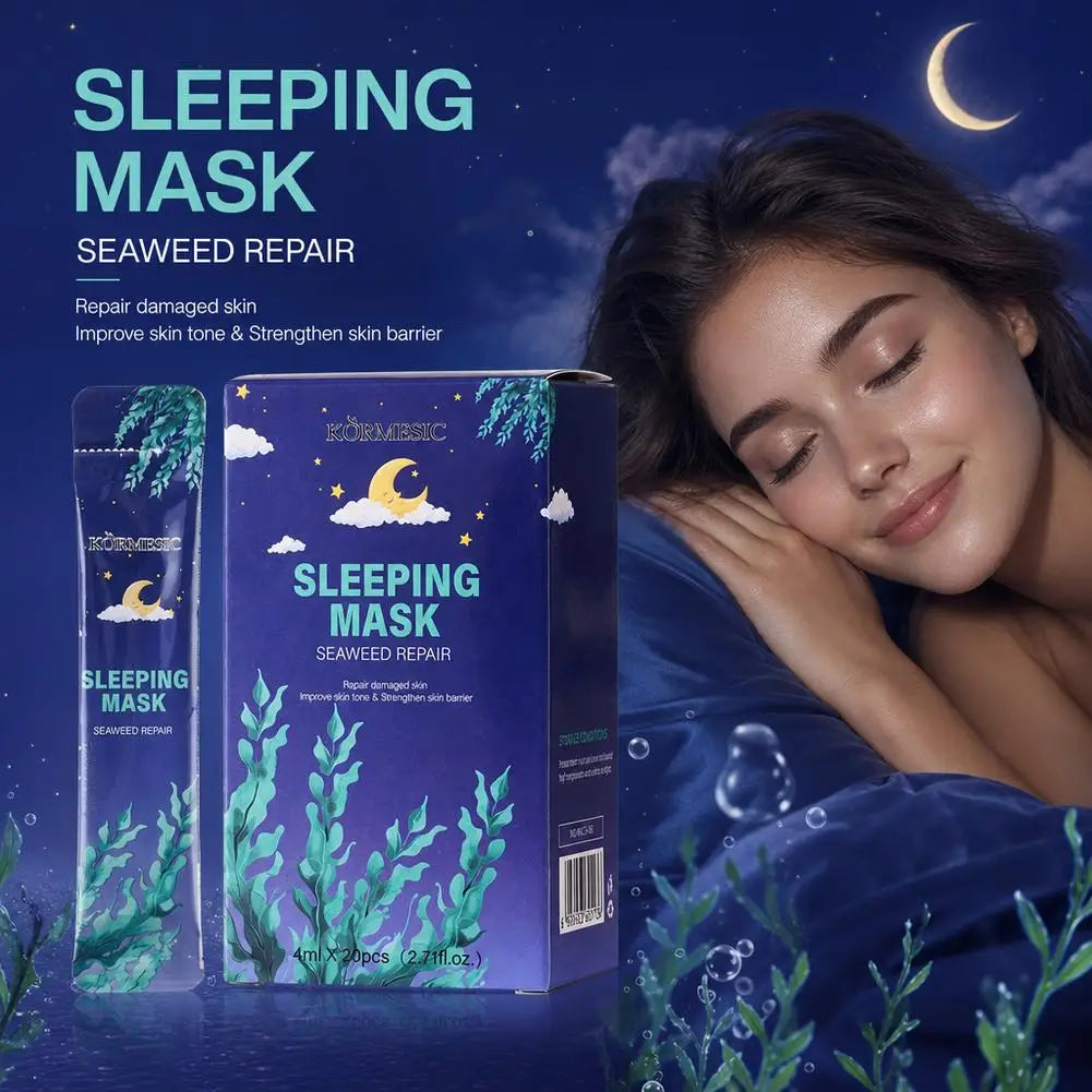 Seaweed Facial Sleeping Mask Individual Face Mud Hyaluronate Pore Qme