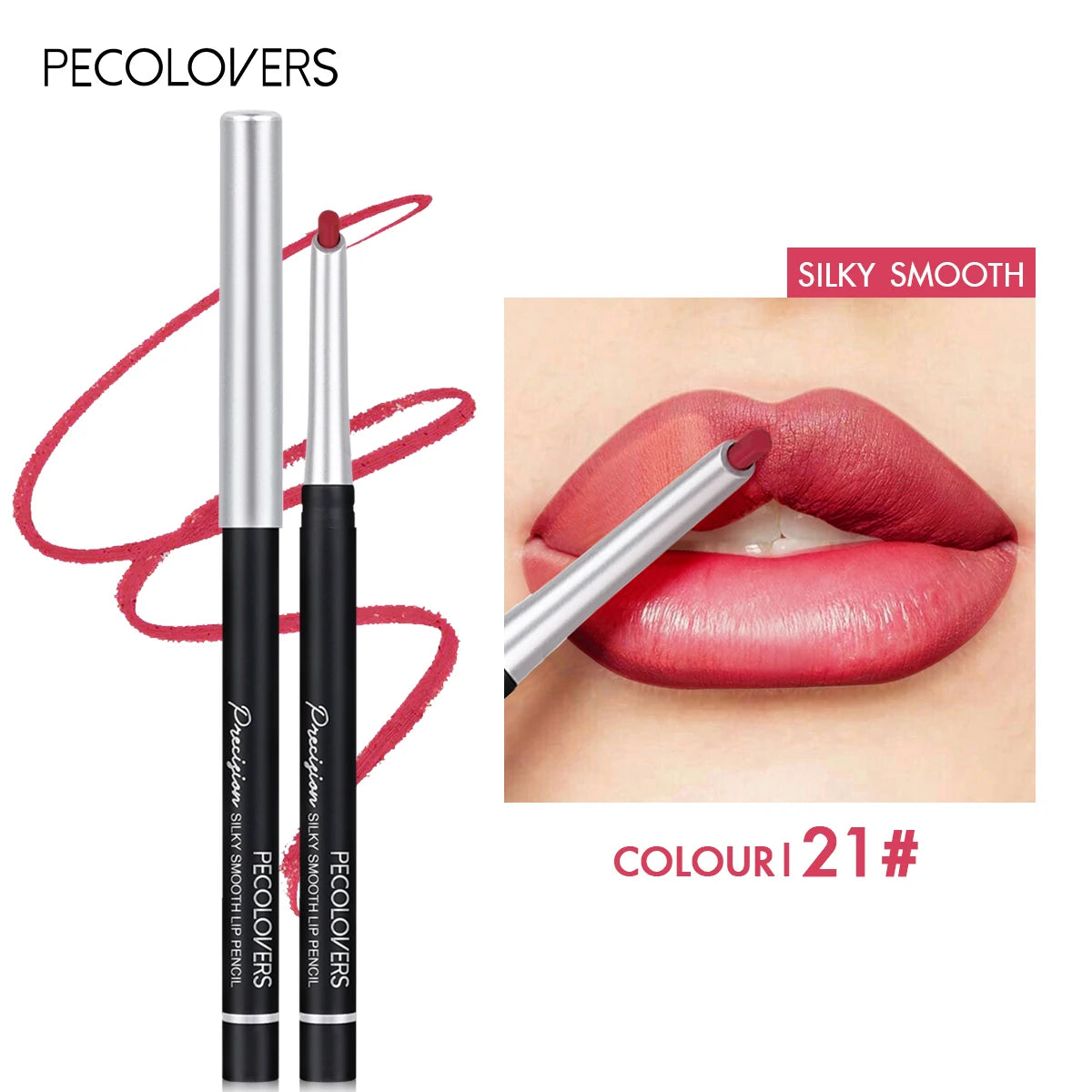 24-Color Matte Lip Liner Long-lasting Natural Effect Pencil All Skin Qme 21