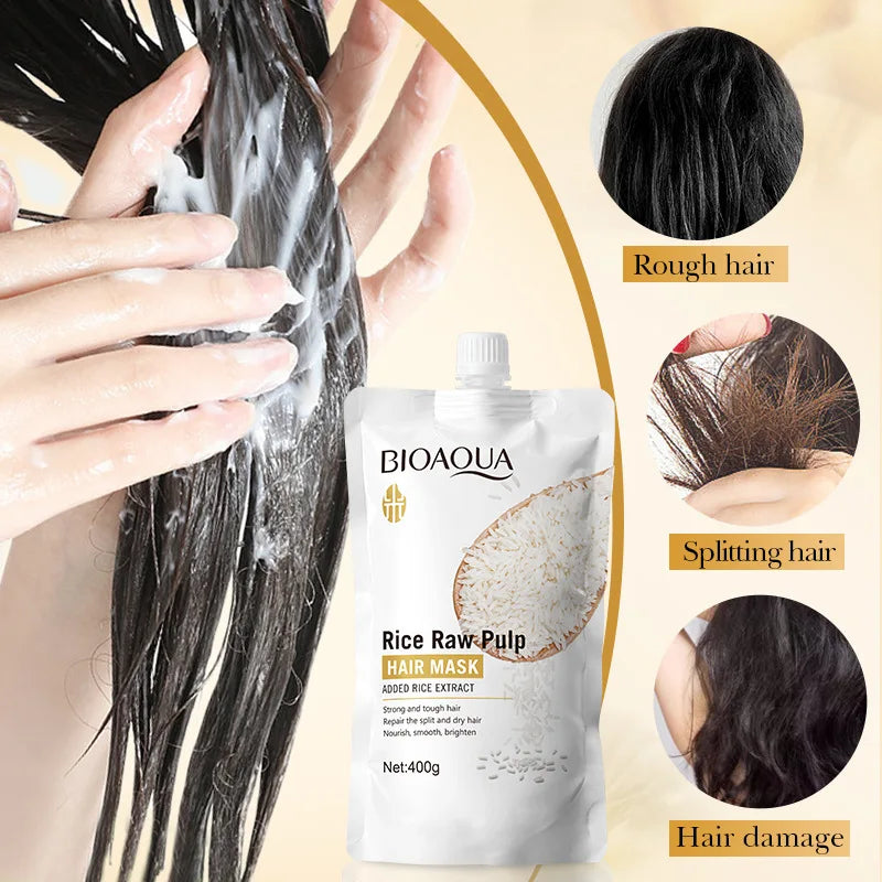 10/30/50/100/400g Magical Keratin Hair Mask 5 Seconds Repair Damaged Frizzy Hair Soft Smooth Shiny Rice Moisturizing Hair Care Qme