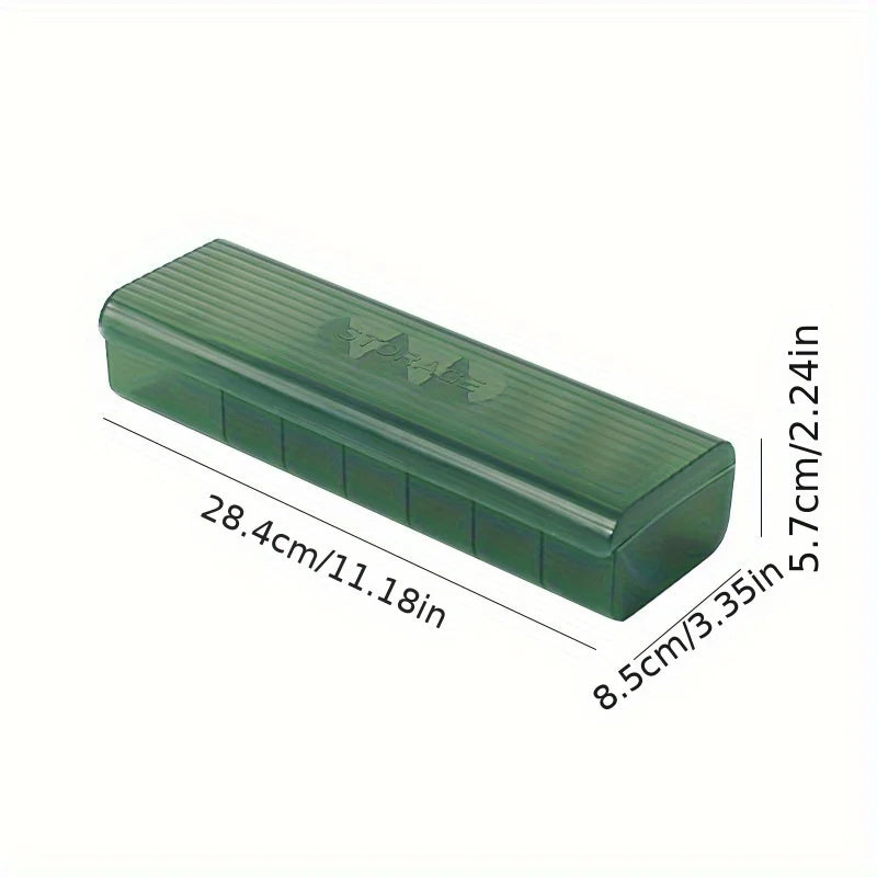 1pc Data Cable Storage Box Plastic Mobile Phone Charger Cable Storage Box Sorting Grid Winder Power Cord Organizer Qme Green