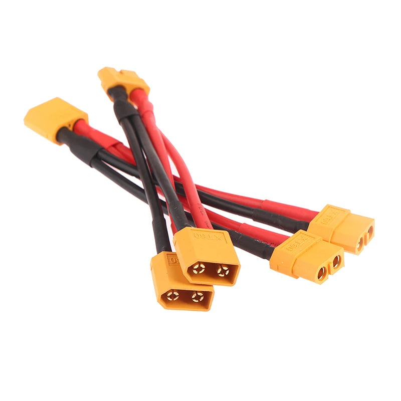 Male Female Cable Dual Extension Y Splitter 3-Way 14AWG Silicone Wire Qme