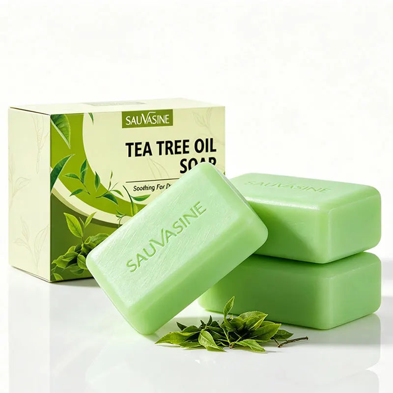 Body Soap Bar Tea Tree Oil Deep Cleansing Hydrating Soothing Dry Skin Qme