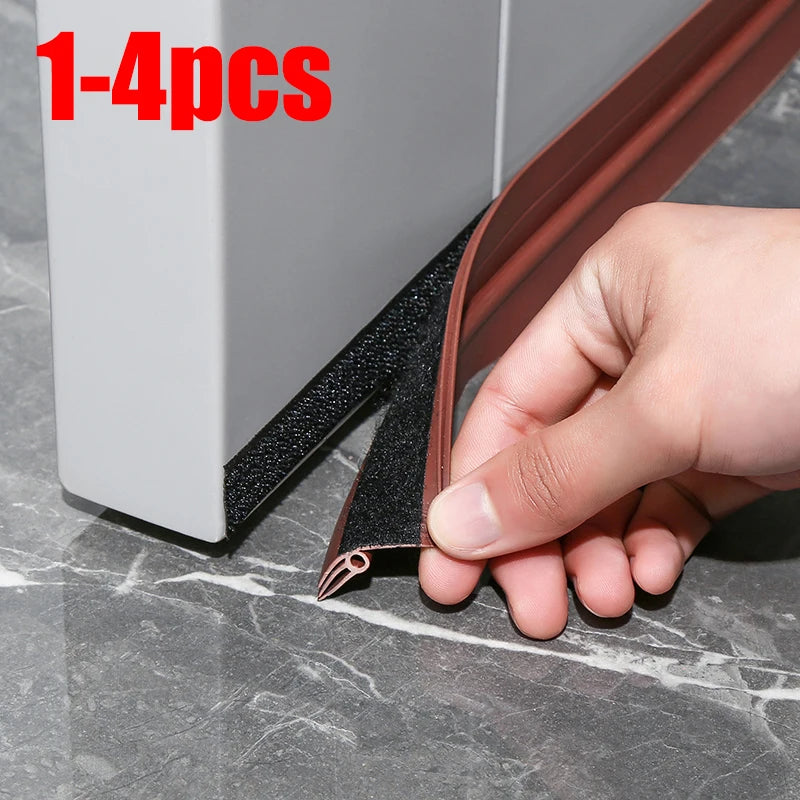 1-4pcs 93cm PVC Door Bottom Sealing Strip Waterproof and Wear-resistant Removable Wind and Dust Proof Door Gap Weather Strip Qme