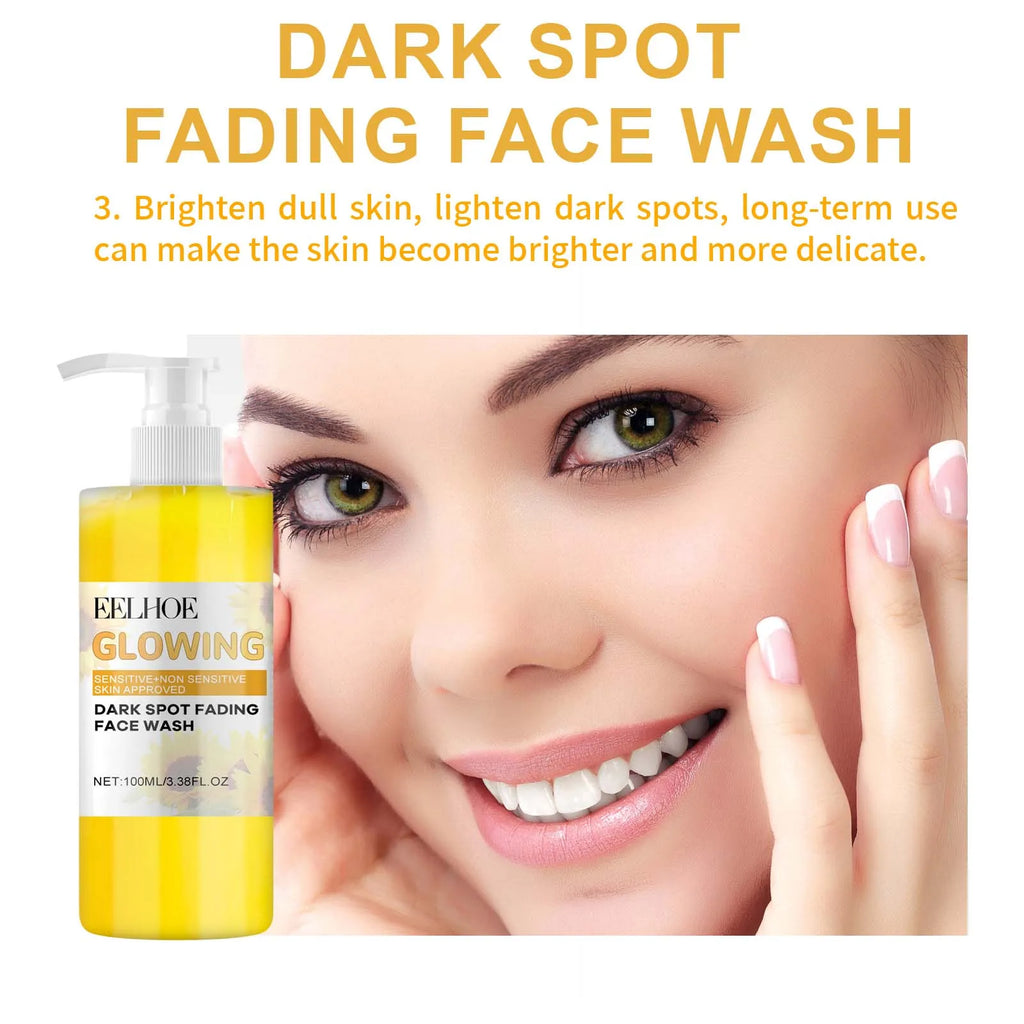 Turmeric Brightening Cleanser Deep Cleansing Makeup Remover Refreshing Non-Tightening Facial Wash Natural Skincare Formula Qme