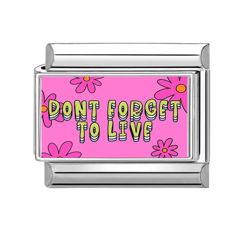 Y2K Wholesale Love Heart I Myself Flowers Italian Charm Link Fit