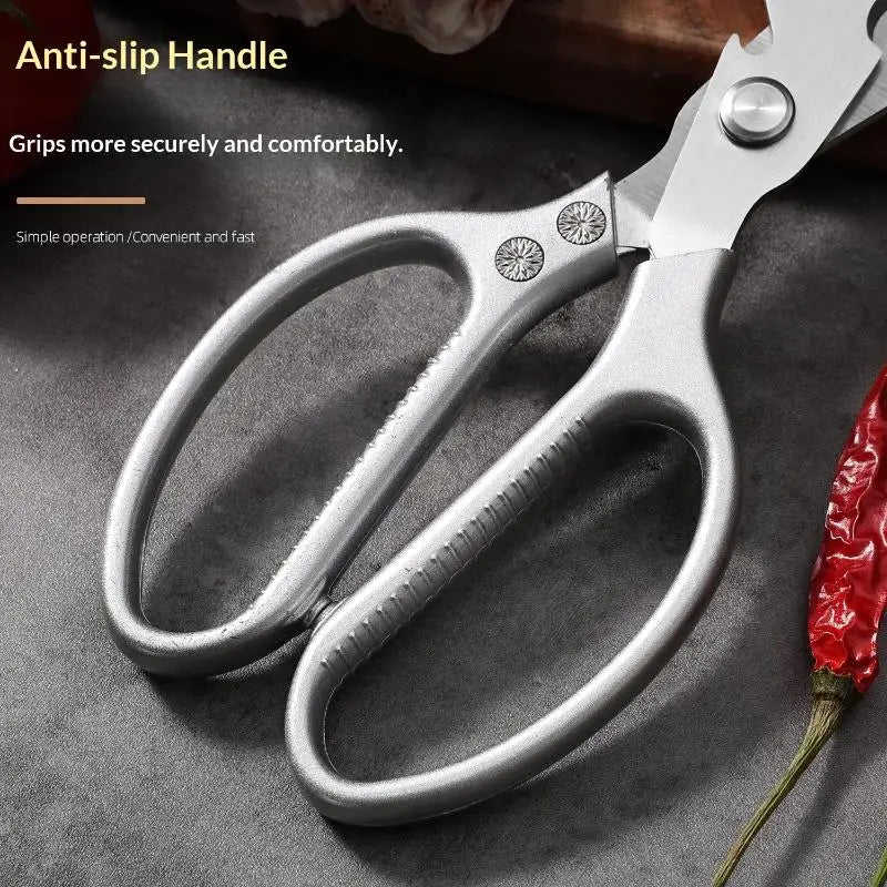 1Pcs Heavy Duty Kitchen Scissors With Thickened Steel Blades And Nonslip Handle For Home Cooking Food Prep Qme