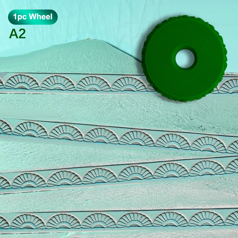 Clay Stamp Roller Ceramic Texture Wheel Geometric Flower Patterns DIY Clay Tools Body Painting Stamps Durable Art Decor Qme A2