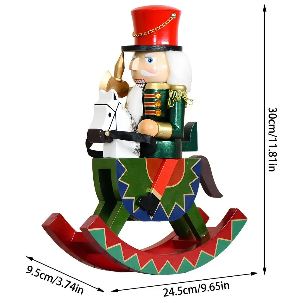 Nutcracker Christmas Decor Retro Wood Statue Party Supplies Wooden Qme Red China Mainland